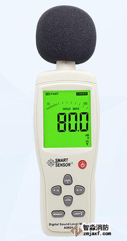 數(shù)字聲級計量程：30dB～130dB；精度：1.5dB